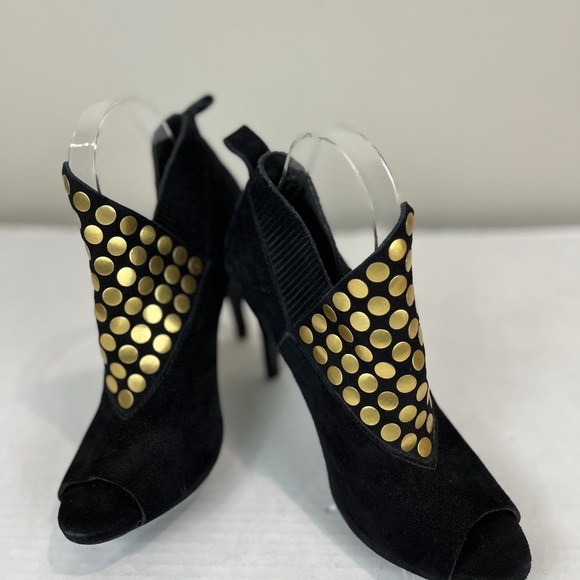 Pedro Garcia Shoes - Women's Black Pedro Garcia, Made in Spain Peep Toe, studded booties Size 10